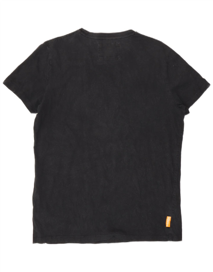 Superdry Herren T-Shirt Top Large Schwarz Baumwolle