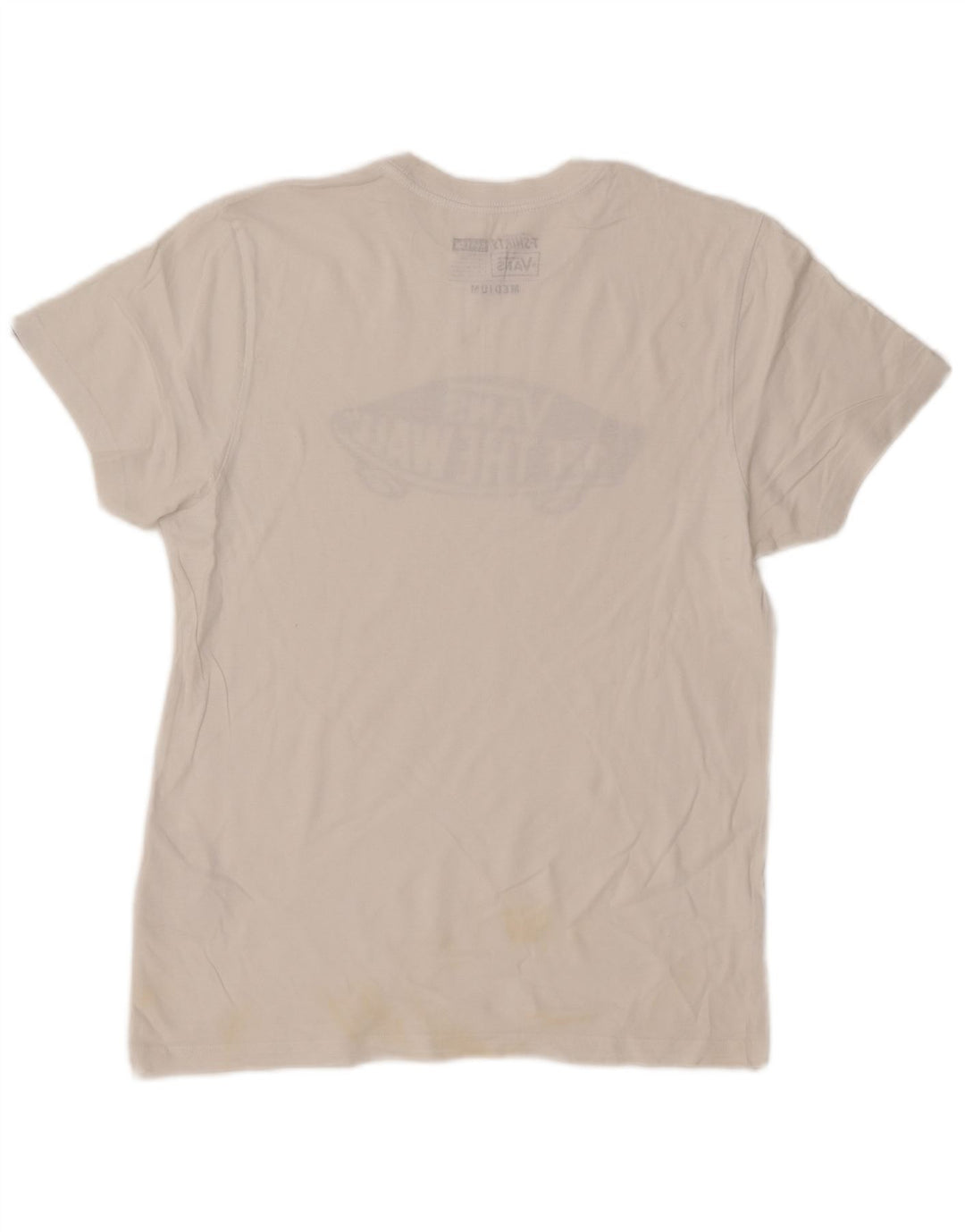 Vans Herren Custom Fit Grafik-T-Shirt-Oberteil aus mittelweißer Baumwolle