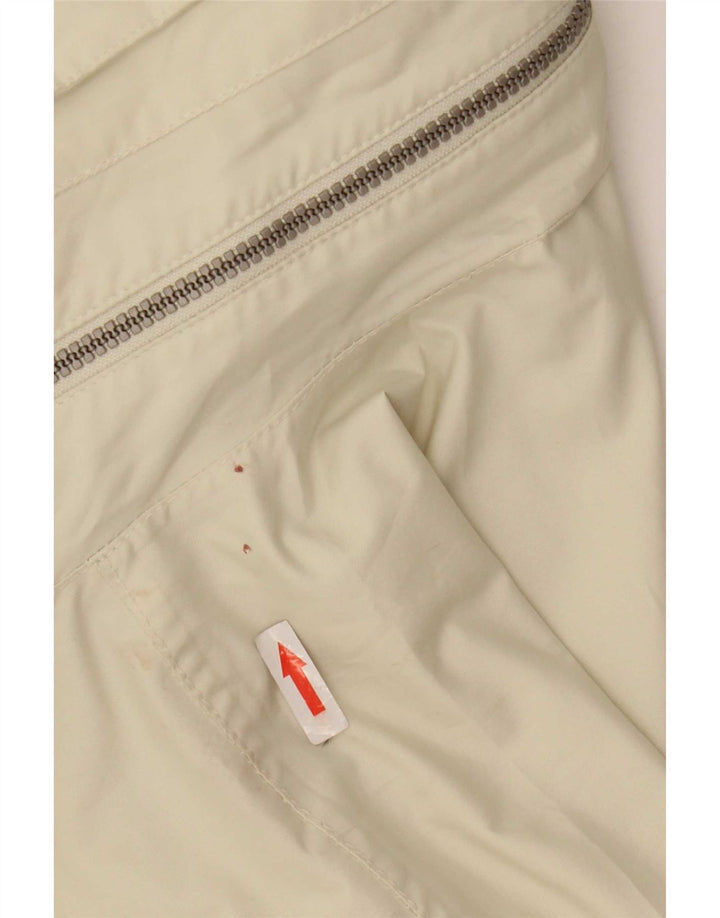 Elho Herren-Regenjacke mit Kapuze, lockere Passform, UK 36, Größe S, Weiß, Polyester