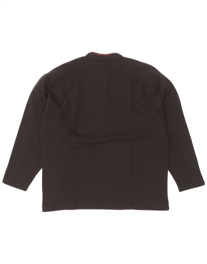 Campagnolo Damen Übergroßer grafischer Sweatshirt-Pullover UK 16 Large Schwarz