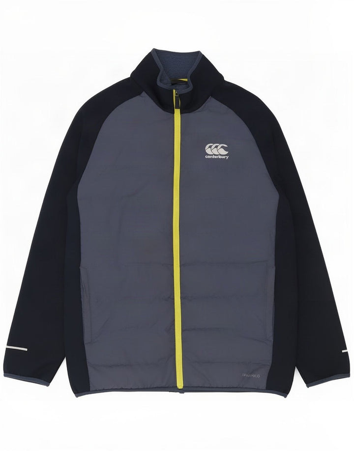 Canterbury Herren Wattierte Jacke UK 36 Small Blue Colourblock Polyester
