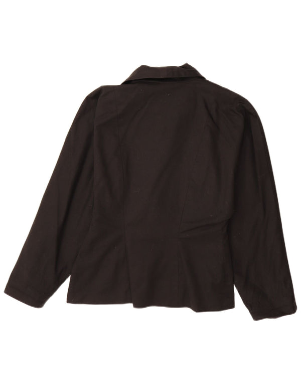 C & A Damen-Blazerjacke mit 1 Knopf, EU 40, mittelschwarze Baumwolle