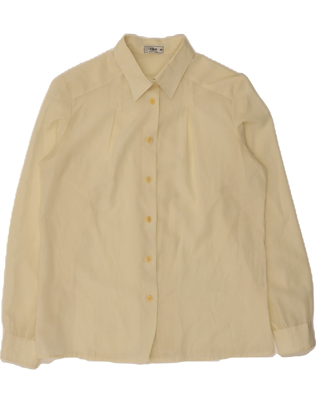 VINTAGE Womens Shirt IT 46 Large Yellow Vintage Vintage and Second-Hand Vintage from Messina Hembry 