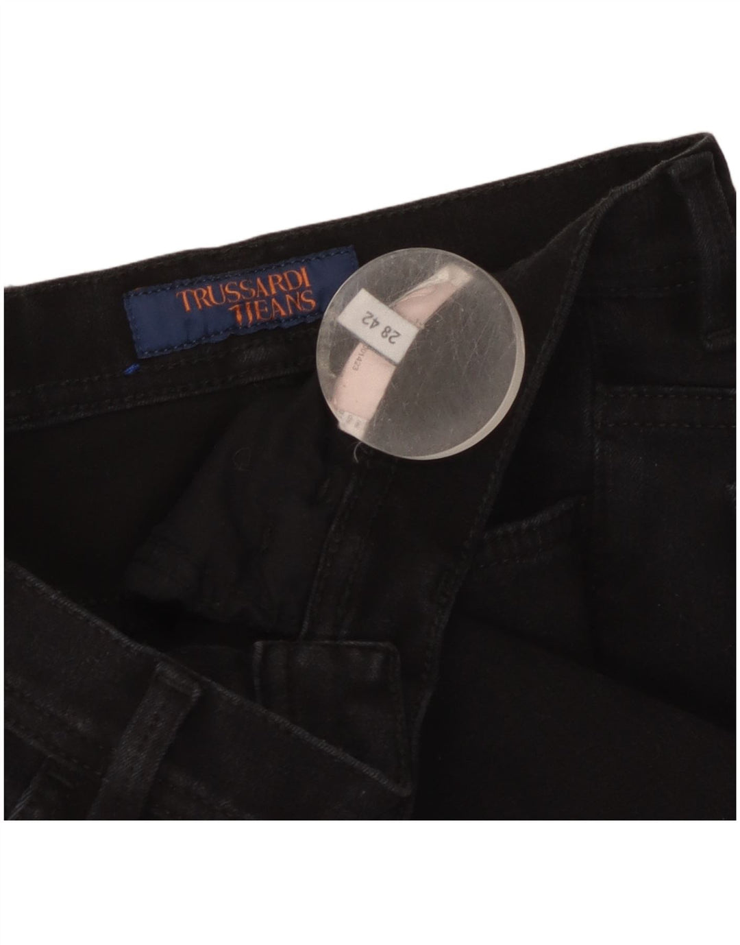 Trussardi Damen Mid Rise Slim Jeans W28 L26 Schwarz