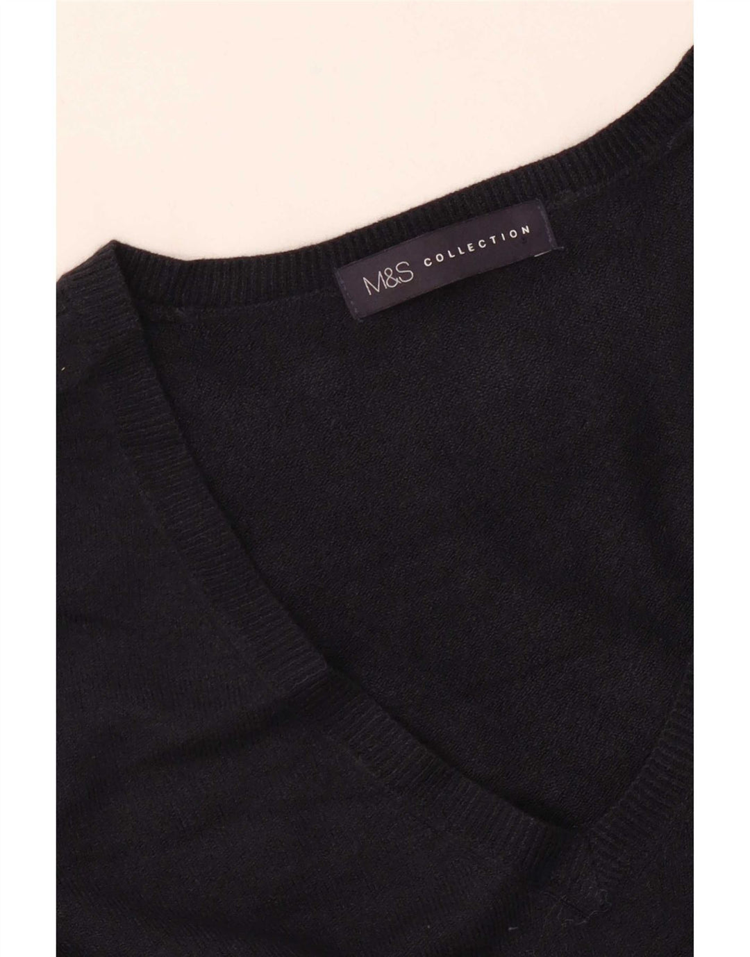 Marks & Spencer Damen-Pullover mit V-Ausschnitt, Größe 40, Marineblau