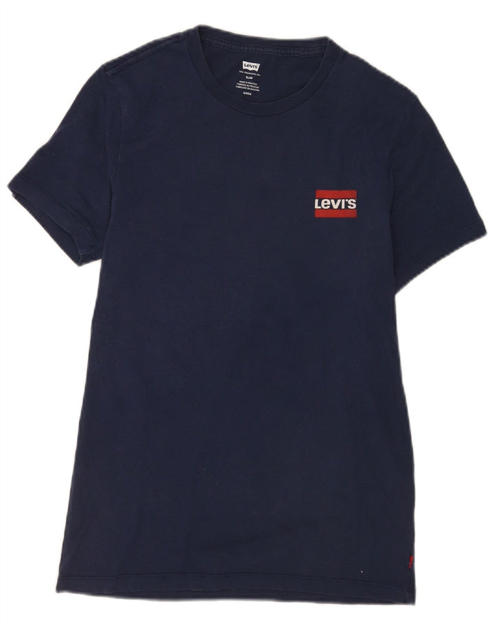 Levi's Herren-T-Shirt mit schmaler Passform, klein, marineblau, Baumwolle
