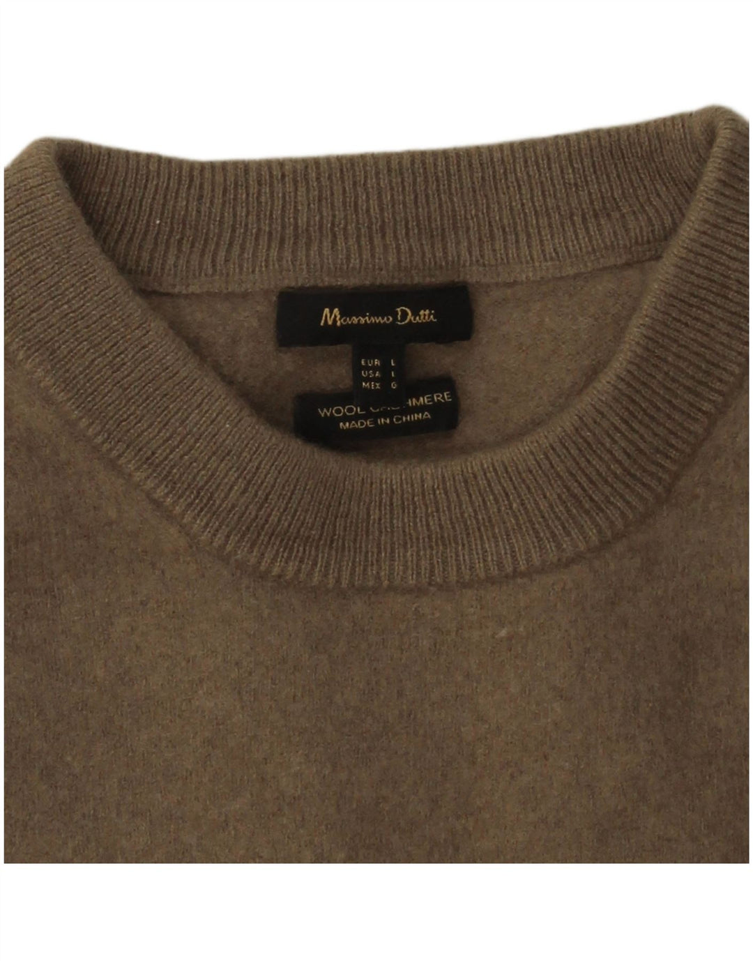 Massimo Dutti Damen-Pullover mit Rundhalsausschnitt, UK 14, große graue Wolle