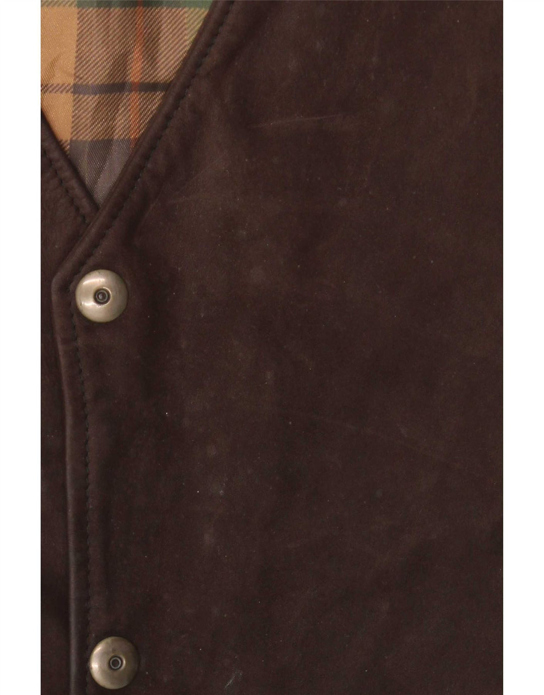 Vintage Herren Lederweste IT 56 2XL Braun