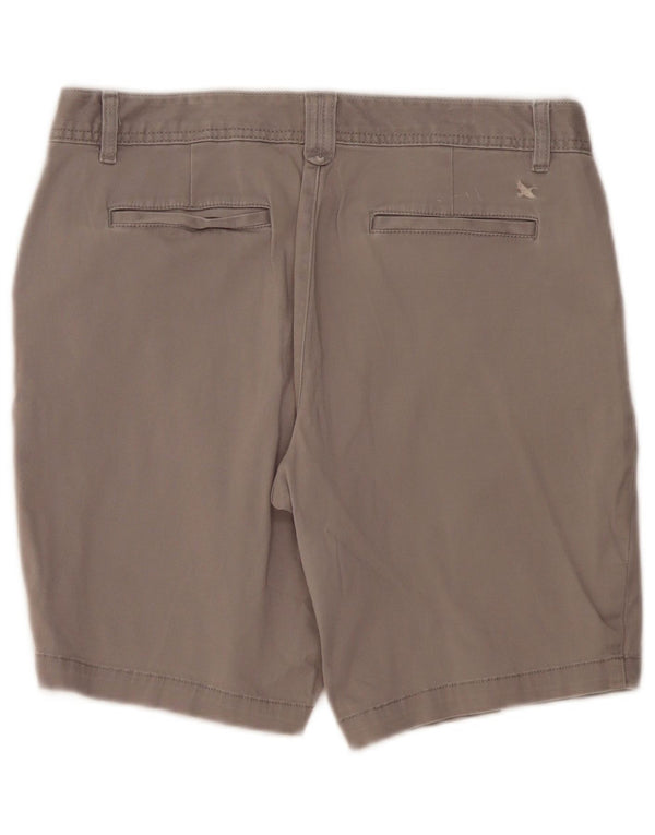 Eddie Bauer Damen Chino-Shorts US 12 Large W36 Graue Baumwolle