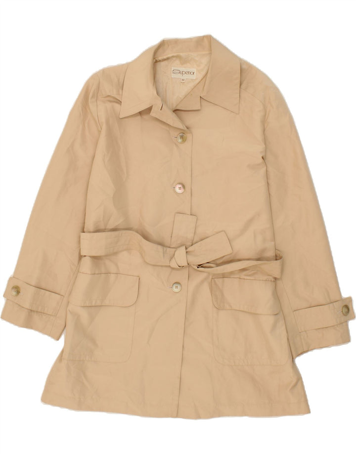 SUPERIOR Womens Trench Coat EU 44 XL Beige Polyester Vintage Superior and Second-Hand Superior from Messina Hembry 