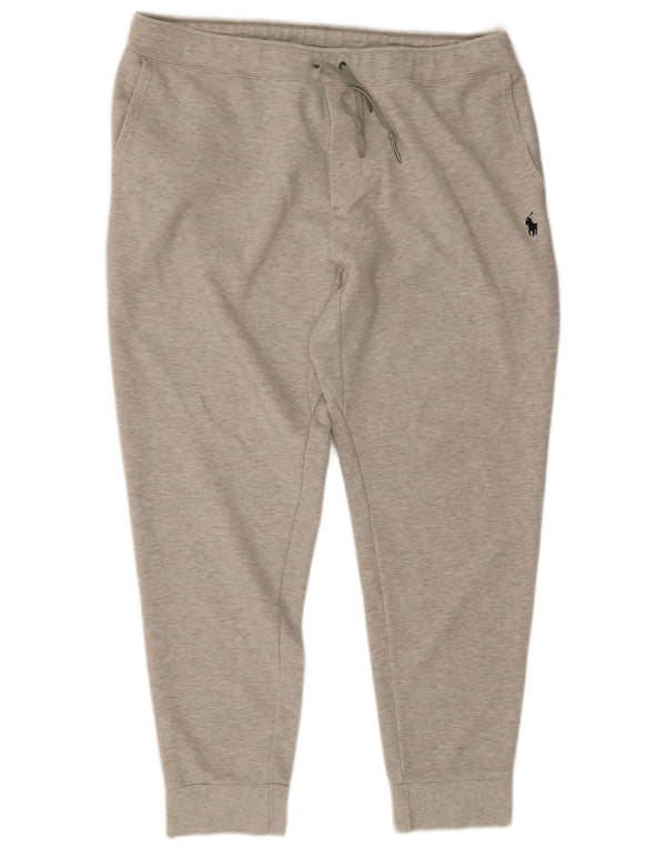 Polo Ralph Lauren Herren-Trainingshose, Jogginghose, 2XL, graue Baumwolle