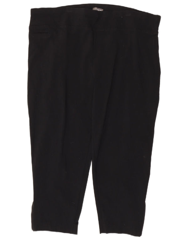 Marks & Spencer Damen Autograph Crop Leggings UK 26 5XL Schwarze Viskose