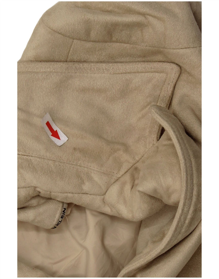 CALVIN KLEIN Damen 3-Knopf-Blazerjacke UK 16 Large Beige Polyester