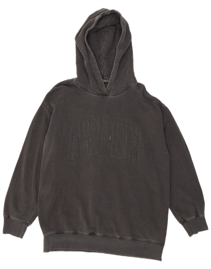 Marks & Spencer Damen-Pullover mit Grafik-Übergröße, Kapuzenpullover, Gr. 14, mittelschwarz