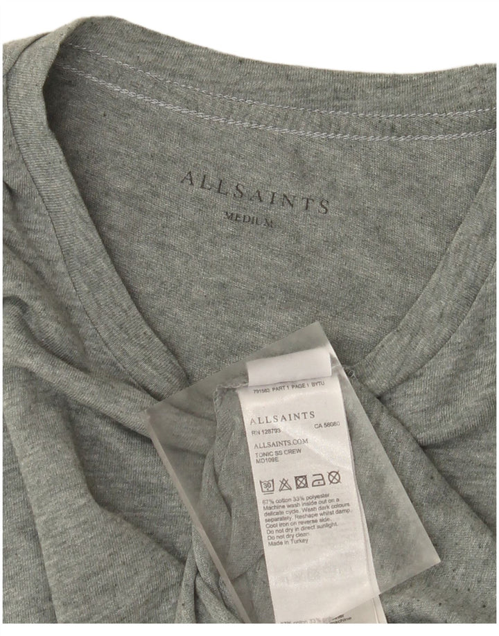 All Saints Herren-T-Shirt aus mittelgrüner Baumwolle