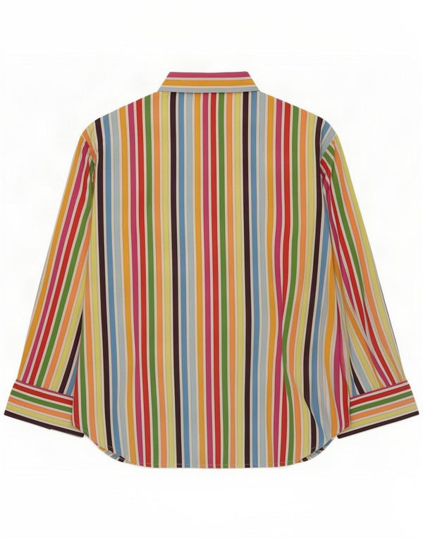 Lacoste Damen-Hemd, Größe 42, mittelmehrfarbig, gestreift, Baumwolle