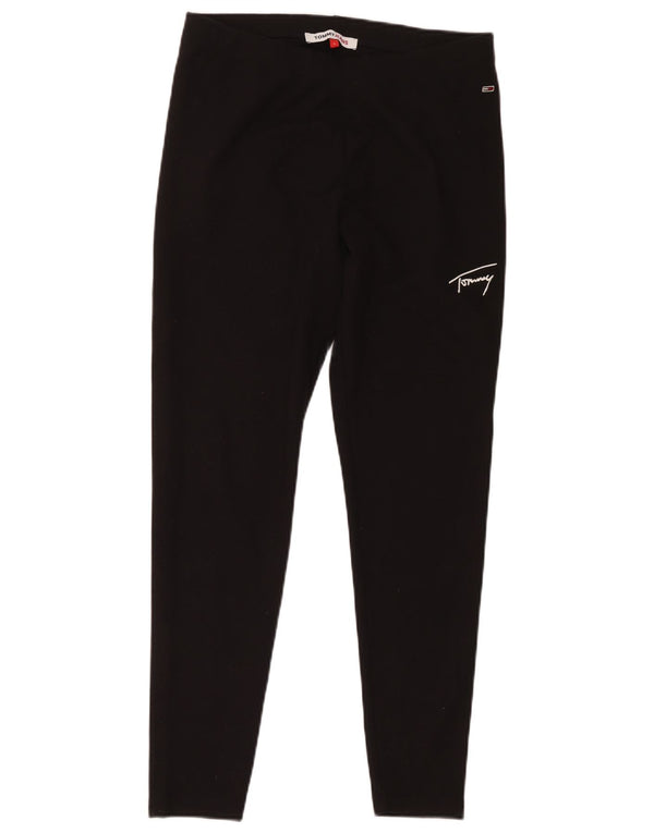 Tommy Hilfiger Damen Leggings UK 16 Large Schwarz Polyester
