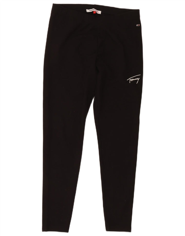 Tommy Hilfiger Damen Leggings UK 16 Large Schwarz Polyester