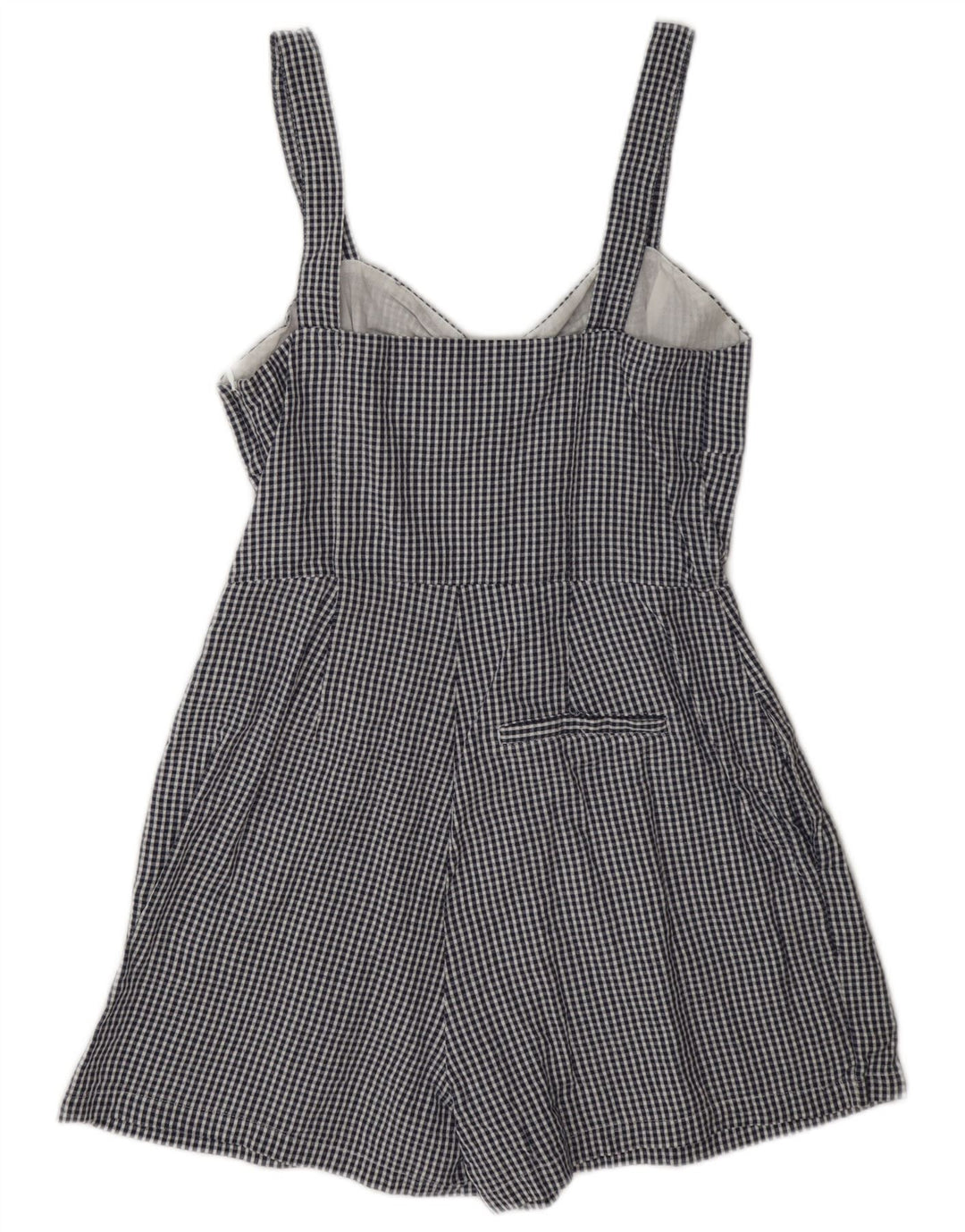 Jack Wills ärmelloser normaler Damen-Spielanzug, UK 10, klein, blau kariert, Baumwolle
