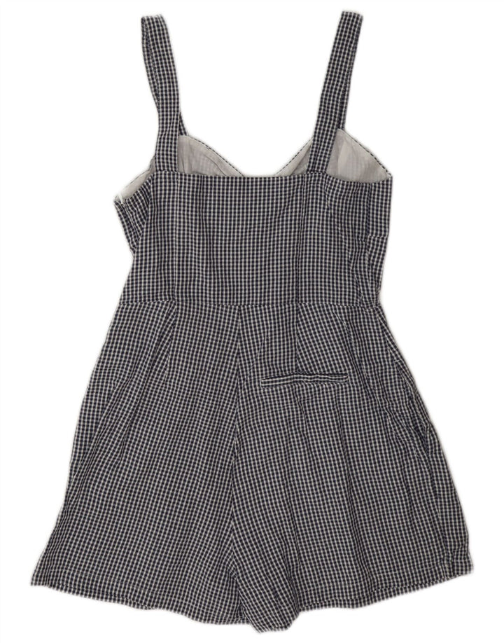 Jack Wills ärmelloser normaler Damen-Spielanzug, UK 10, klein, blau kariert, Baumwolle