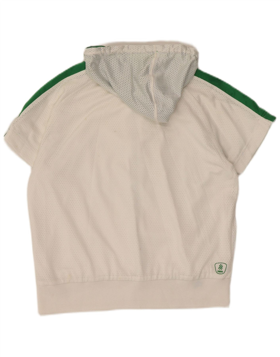 Puma Damen-Trainingsanzug mit Kapuze, Top-Jacke, UK 16, Größe L, Weiß, Farbblock