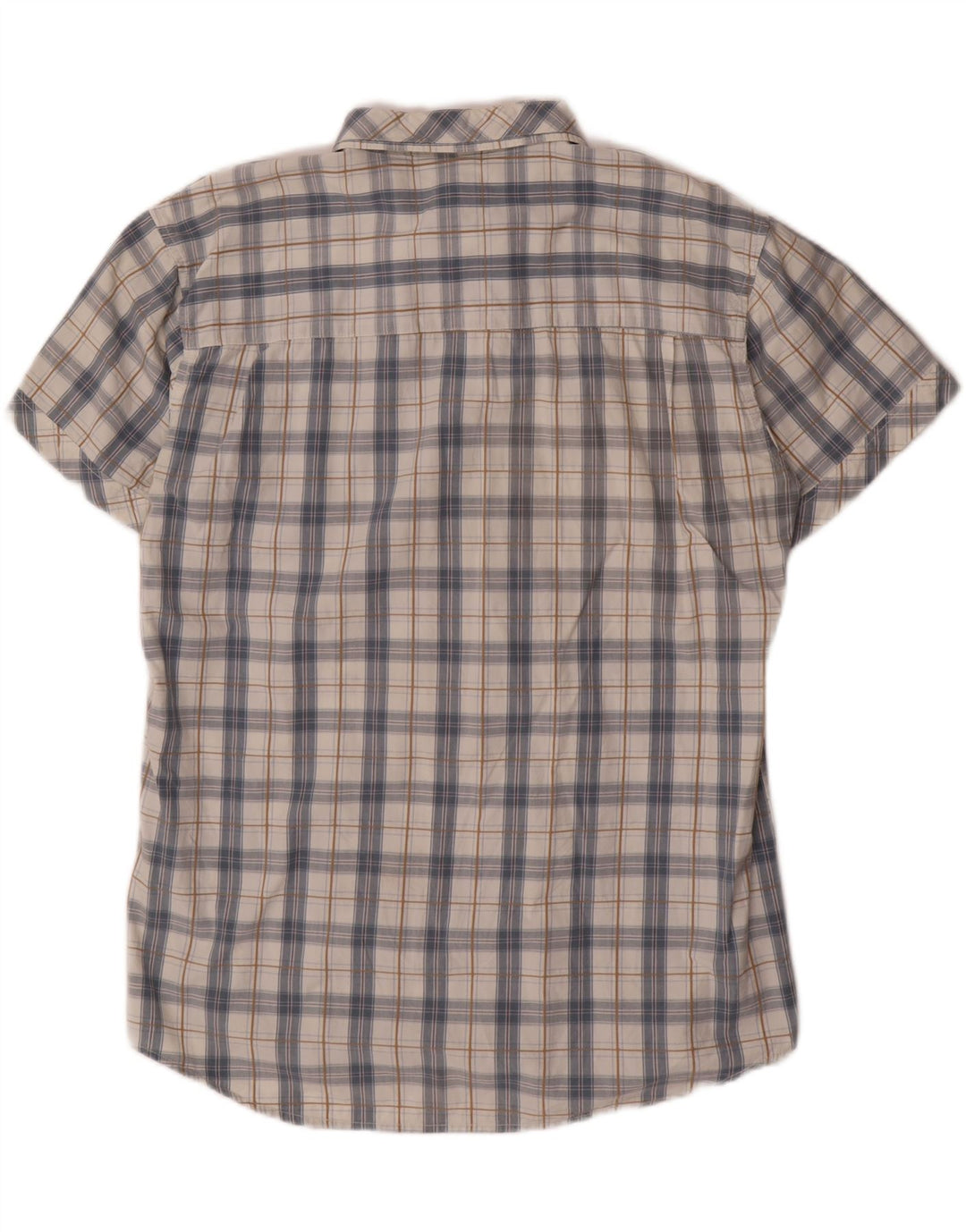 WRANGLER Herren-Hemd mit normaler Passform und kurzen Ärmeln, XL, grau kariert, Baumwolle