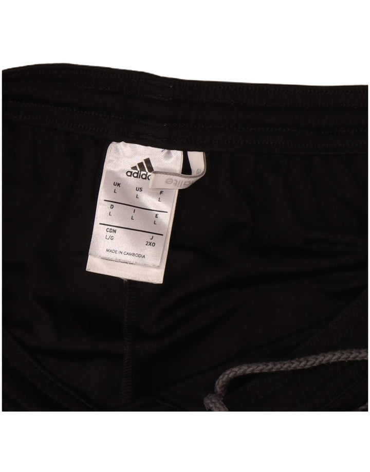 Adidas Herren Climalite Sportshorts, groß, schwarzes Farbblock-Polyester