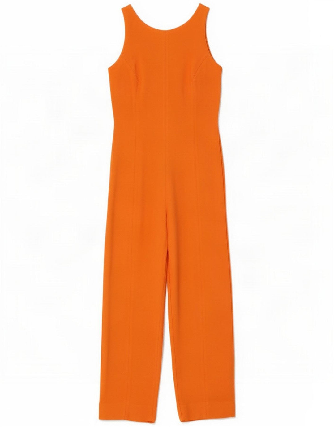Vintage Damen Ärmelloser Overall UK 12 Mittelorange Wolle