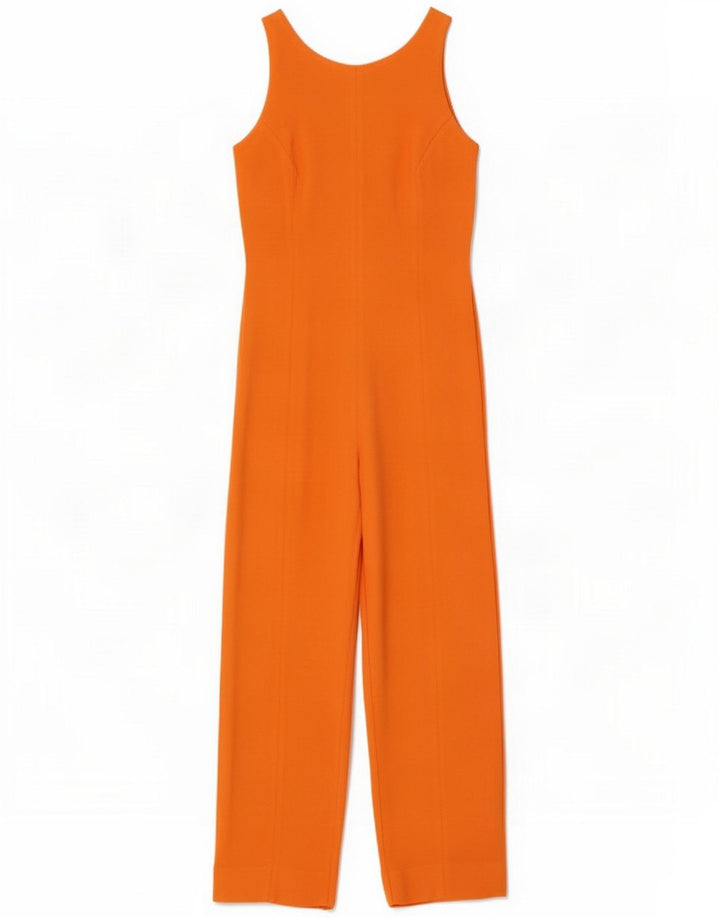 Vintage Damen Ärmelloser Overall UK 12 Mittelorange Wolle
