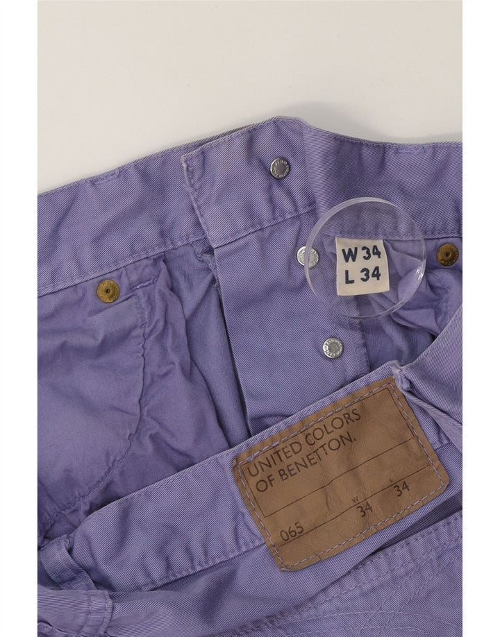 BENETTON Womens Straight Jeans W34 L34 Purple Vintage Benetton and Second-Hand Benetton from Messina Hembry 