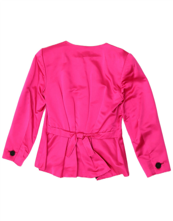 Vintage Damen 1 Knopf Blazer Jacke UK 10 Small Pink