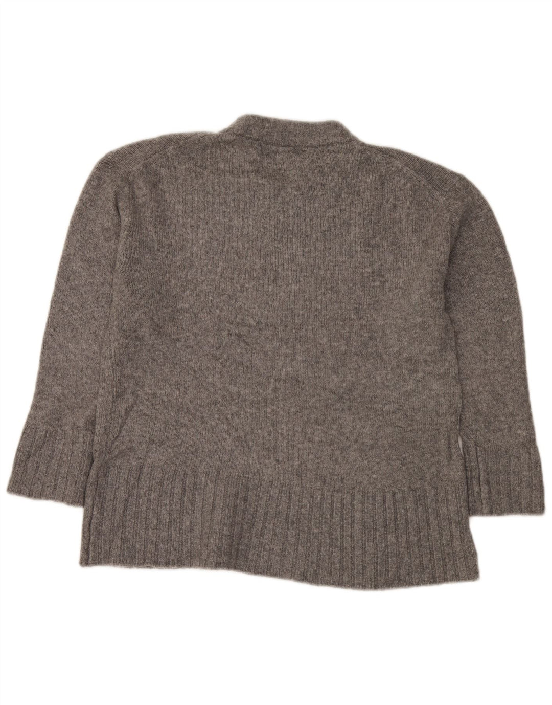 Zara Damen-Pullover, übergroß, Rundhalsausschnitt, Gr. 10, Größe S, Grau meliert