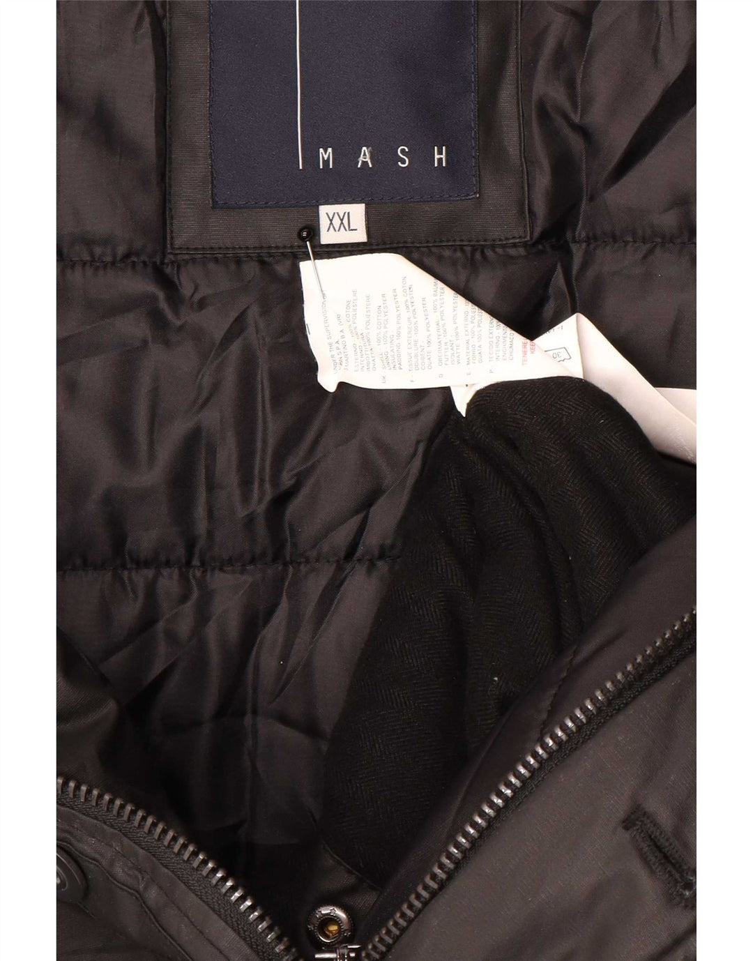 Mash Herren Windjacke UK 44 2XL Schwarz Baumwolle