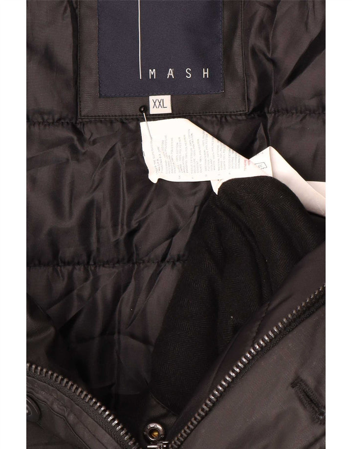 Mash Herren Windjacke UK 44 2XL Schwarz Baumwolle