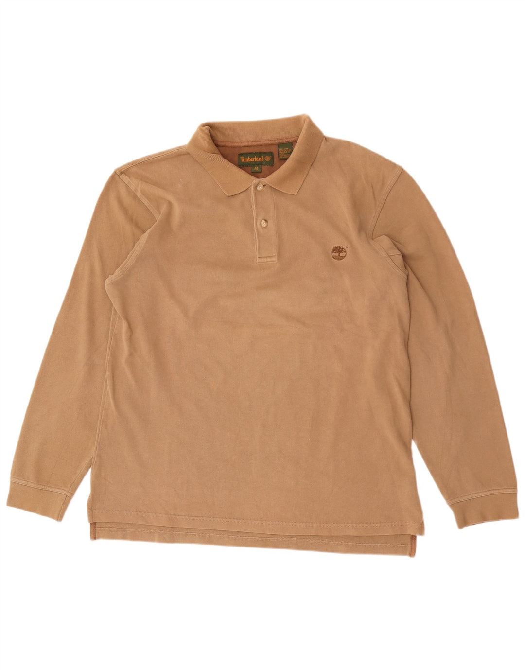 Timberland Herren-Langarm-Poloshirt aus mittelbeiger Baumwolle