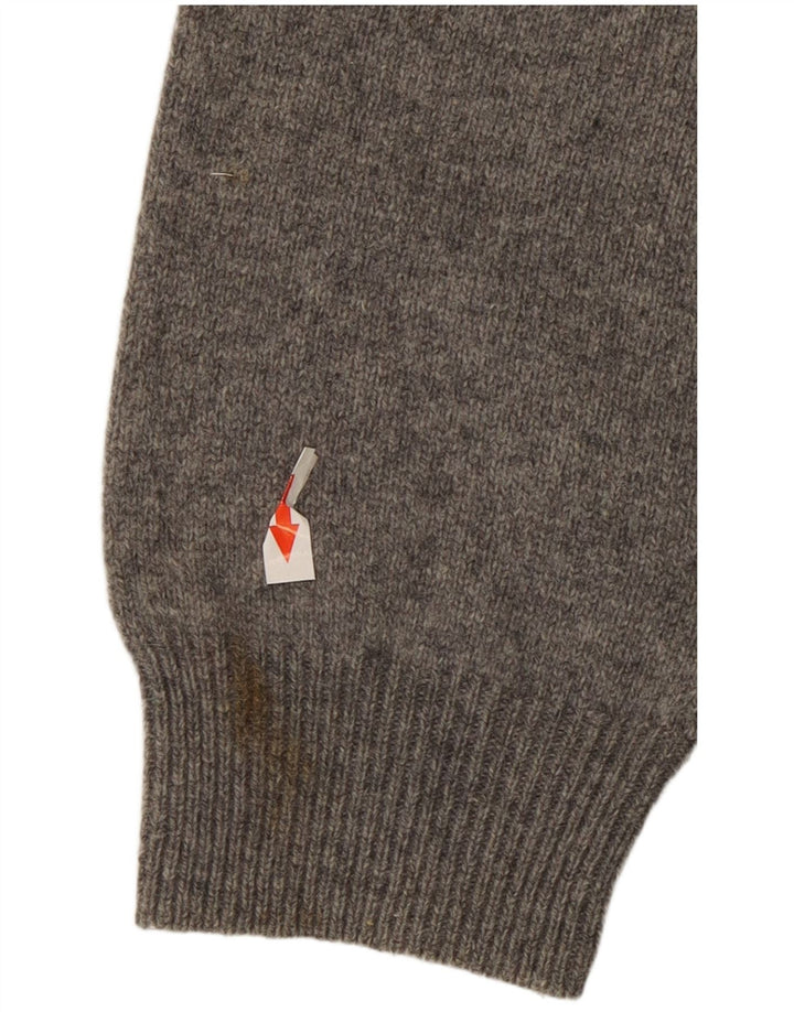 Marlboro Classics Herren-Pullover mit V-Ausschnitt, 2XL, graue Wolle