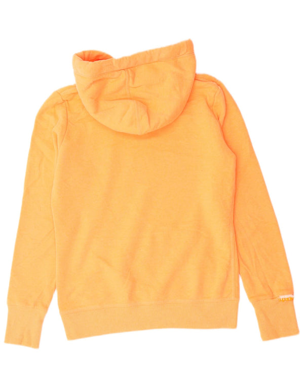 Superdry Damen Kapuzenpullover UK 14 Mittelorange Baumwolle