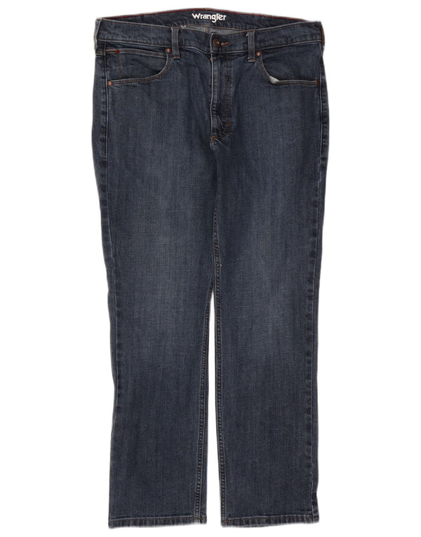 Wrangler Herren Regular Straight Jeans W33 L30 Blaue Baumwolle
