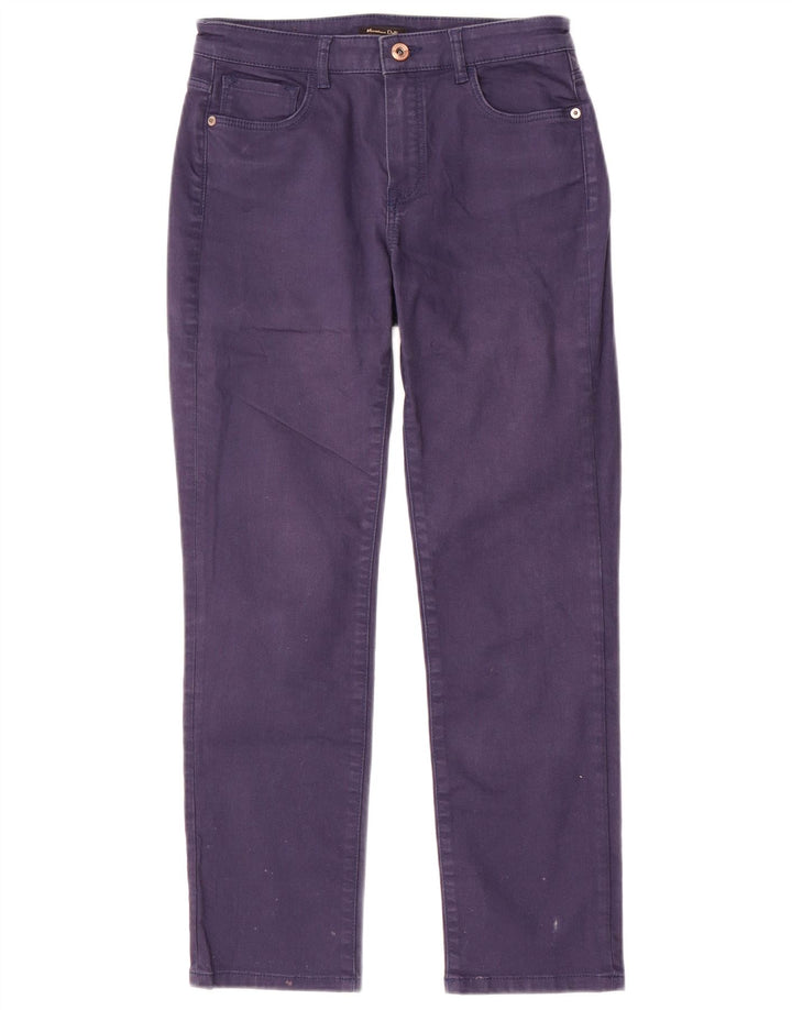 Massimo Dutti Damen Slim Freizeithose W26 L26 Marineblau