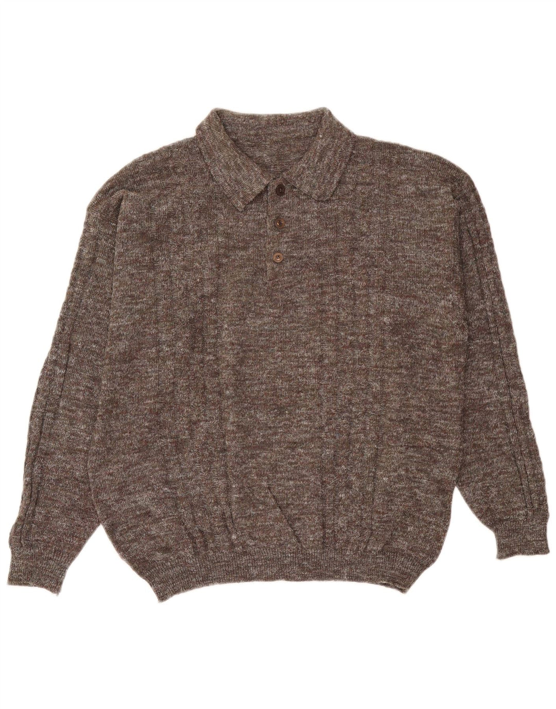 Vintage Herren Rollkragenpullover, Pullover, groß, grau gefleckt