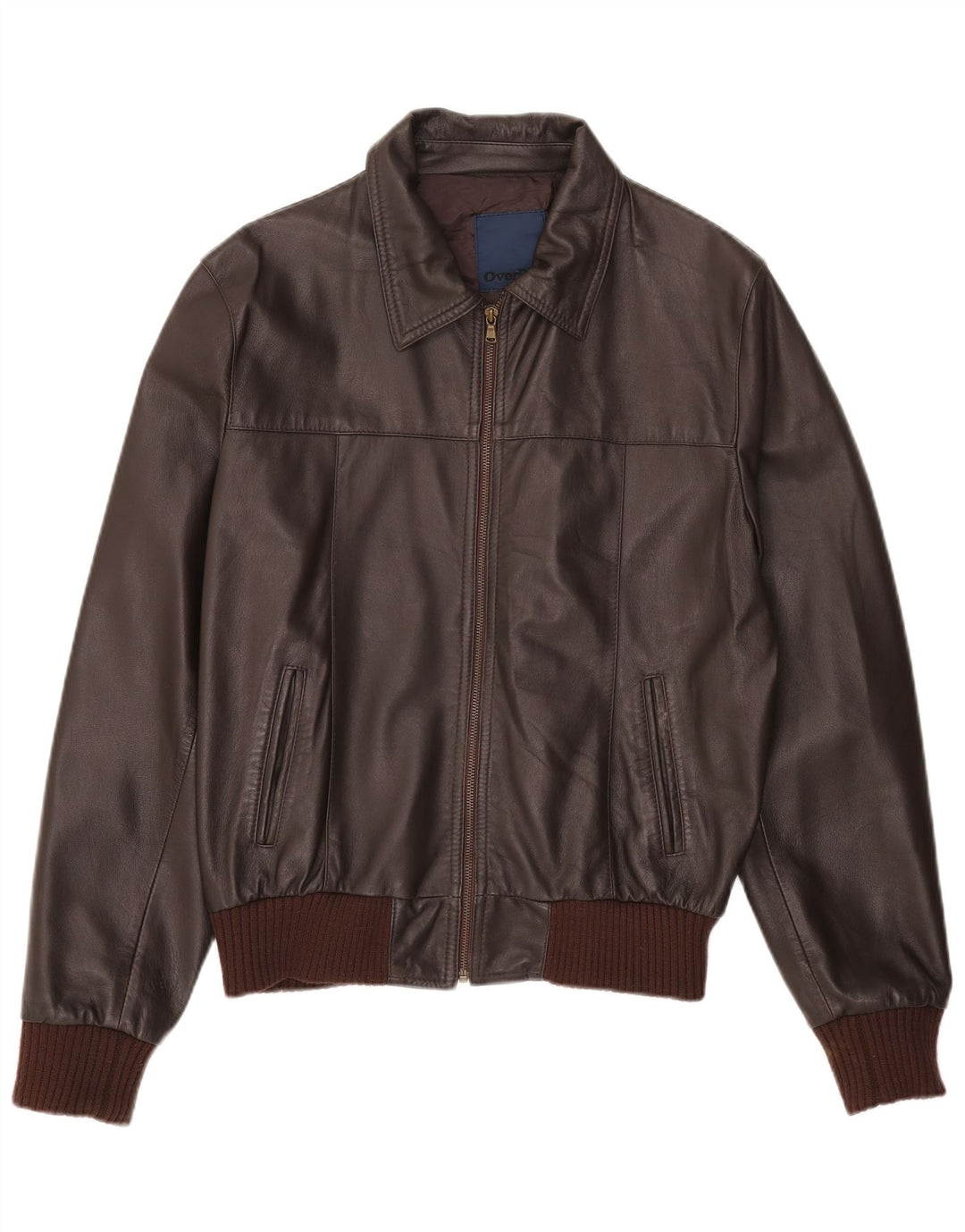 Vintage Damen Lederjacke UK 44 2XL Braunes Leder