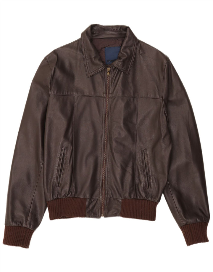 Vintage Damen Lederjacke UK 44 2XL Braunes Leder