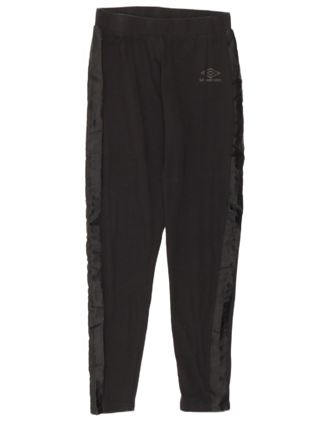 Umbro Damen Leggings UK 14 Large Schwarz Colourblock Baumwolle