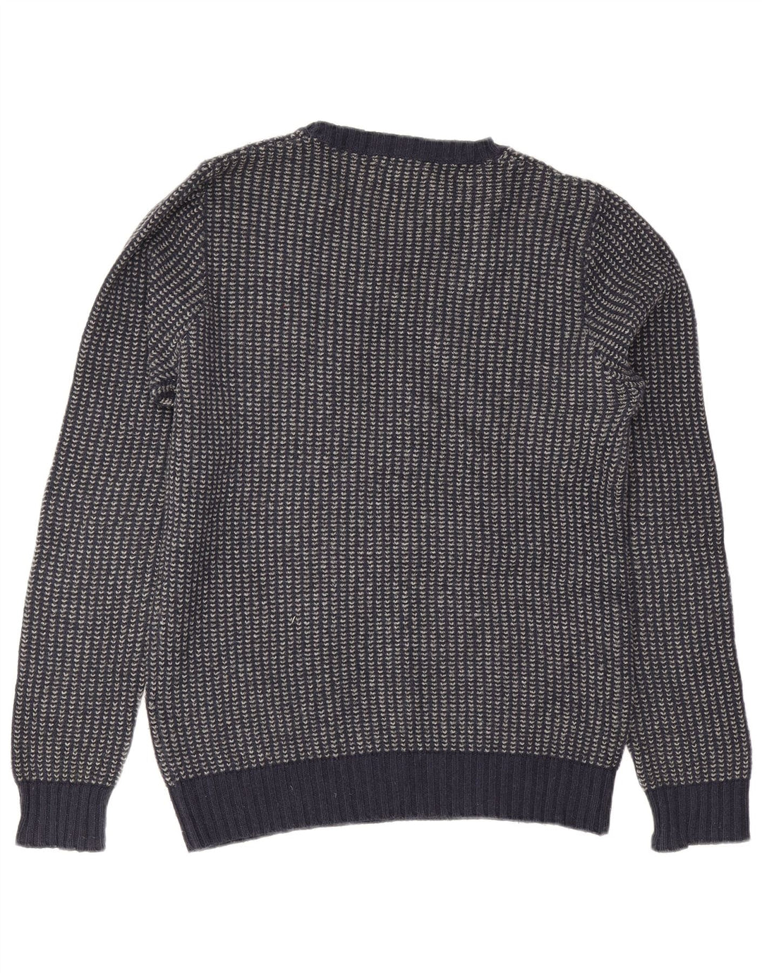 Gant Herren-Pullover mit Rundhalsausschnitt, mittelgroß, marineblau, gestreift, Baumwolle