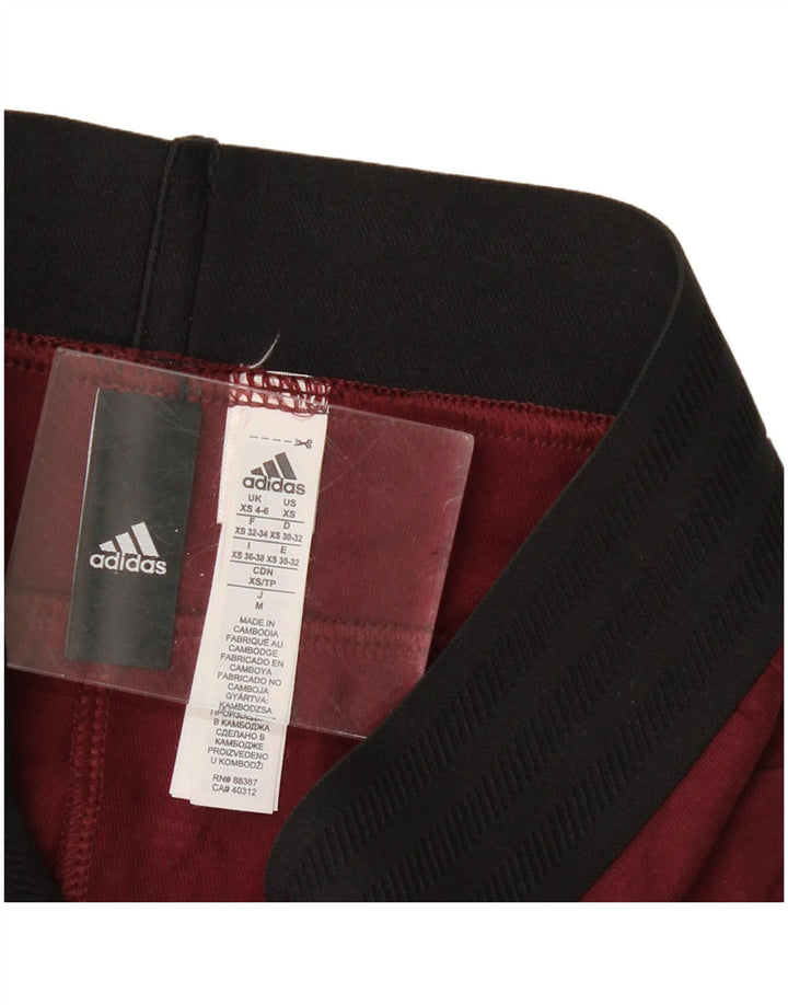 Adidas Damen Leggings UK 4/6 XS Burgund Baumwolle