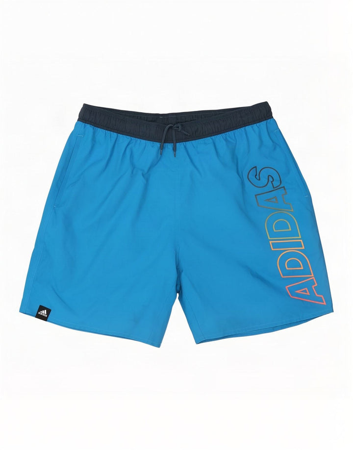 Adidas Herren Graphic Sport Shorts Großes blaues Colourblock-Polyester