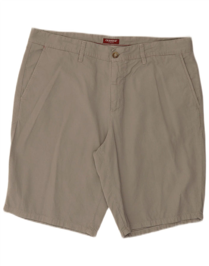 CARRERA Herren Chino-Shorts W36 Large Grau Baumwolle