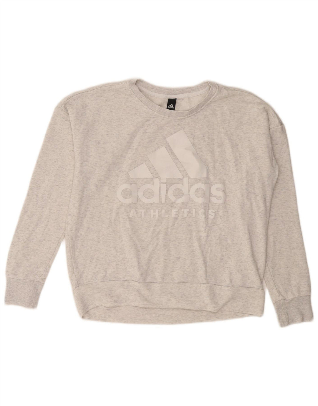 ADIDAS Damen Graphic Sweatshirt Pullover UK 16 Large Grau