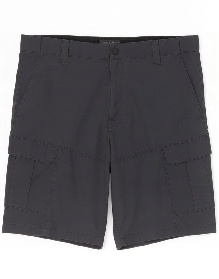 Marks & Spencer Herren Cargo-Shorts, Größe L, W36, Blau, Baumwolle