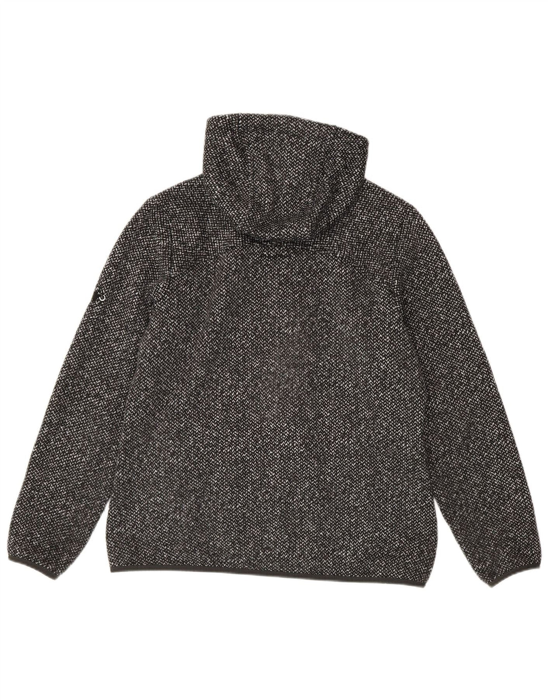Mammut Womens Zip Hoodie Pullover UK 18 XL Grau Herringbone Polyester